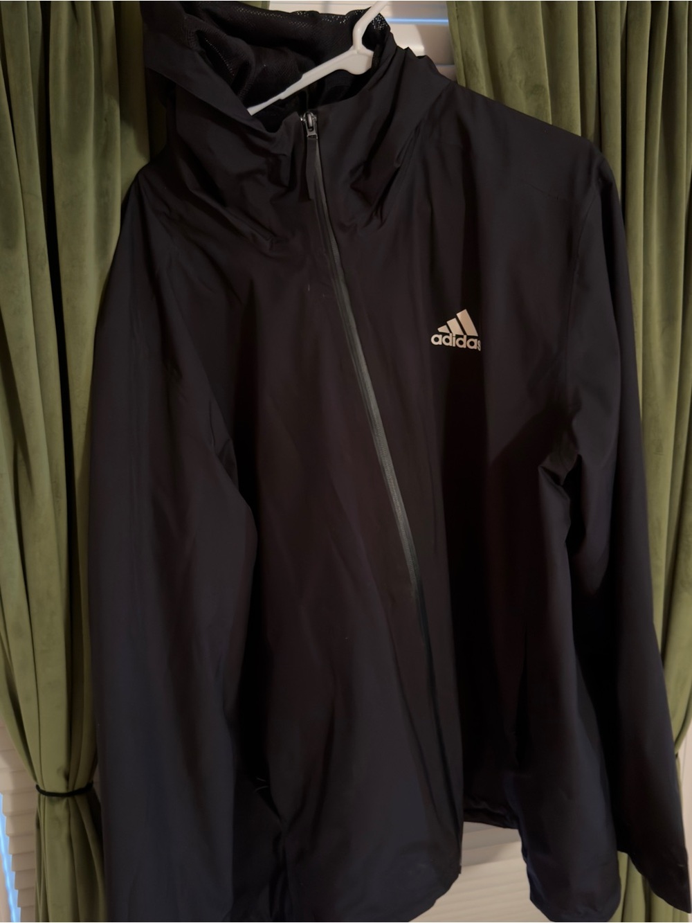 adidas rain.rdy Black Hooded Tech Shell Jacket